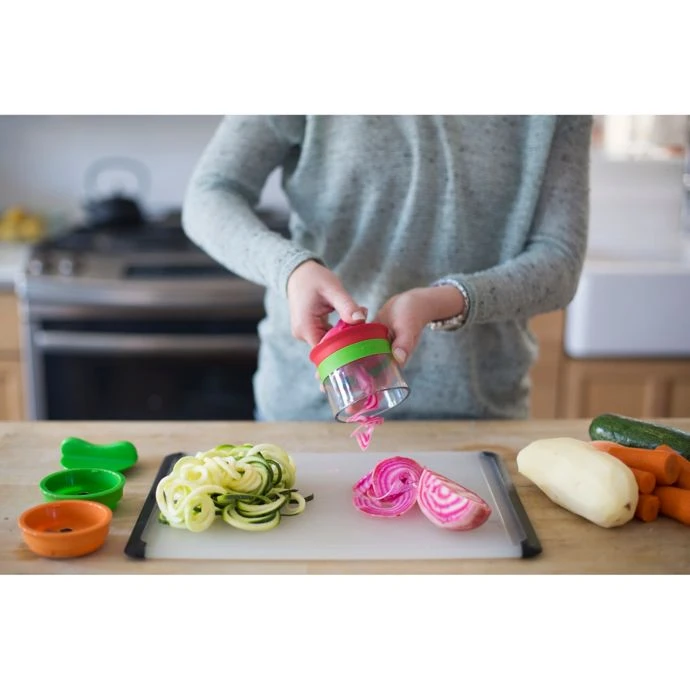 OXO Good Grips Spiralizer 3-Blade Slicer In Red/Green/Orange 6 OXO Good Grips Spiralizer 3-Blade Slicer In Red/Green/Orange