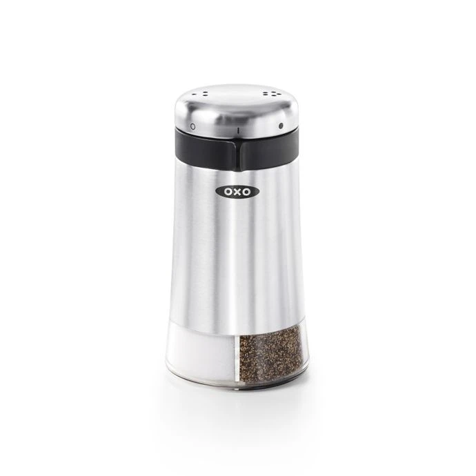 Oxo Good Grips Plastic Salt & Pepper Shaker In Stainless Steel Cook With OXO 1 Oxo Good Grips Plastic Salt & Pepper Shaker In Stainless Steel Cook With OXO