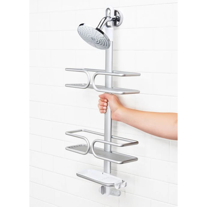 OXO Good Grips 3-Tier Shower Caddy In Aluminum 4 OXO Good Grips 3-Tier Shower Caddy In Aluminum