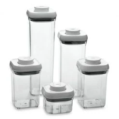 OXO Good Grips 5-Piece Food Storage Pop Container Set Organize With OXO