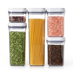 OXO Good Grips 5-Piece Food Storage Pop Container Set Organize With OXO