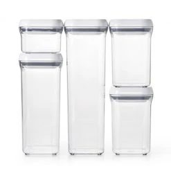 OXO Good Grips 5-Piece Food Storage Pop Container Set Organize With OXO