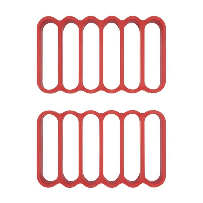 OXO Good Grips Silicone Roasting Racks In Red (Set Of 2) 2 OXO Good Grips Silicone Roasting Racks In Red (Set Of 2)