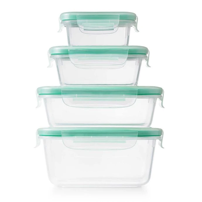 OXO Good Grips Smart Seal 20-Piece Plastic Container Set In Clear/Green 2 OXO Good Grips Smart Seal 20-Piece Plastic Container Set In Clear/Green