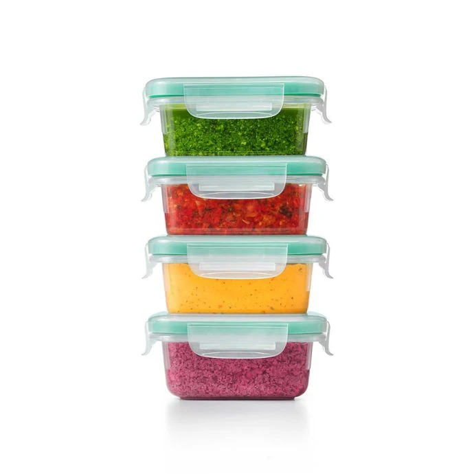OXO Good Grips Smart Seal Mini Lock Top 8-Piece Container Set In Clear/Green Organize With OXO 1 OXO Good Grips Smart Seal Mini Lock Top 8-Piece Container Set In Clear/Green Organize With OXO