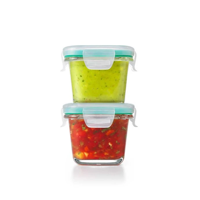OXO Good Grips Smart Seal 4-Piece Square Glass Food Storage Set 1 OXO Good Grips Smart Seal 4-Piece Square Glass Food Storage Set