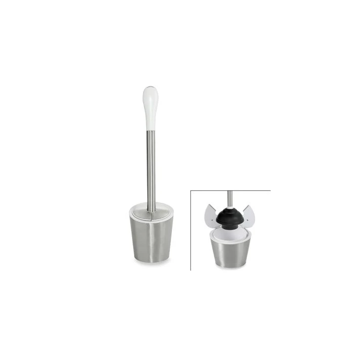 OXO Good Grips Stainless Steel/White Toilet Plunger OXO Shower & Bathroom 2 OXO Good Grips Stainless Steel/White Toilet Plunger OXO Shower & Bathroom