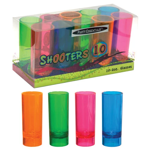 True Fabrications 2 Oz Neon Shooter Glasses Bar Glassware