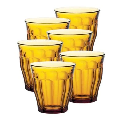 Duralex Picardie Yellow 8.8 Oz. Tumblers (Set Of 6) 2 Duralex Picardie Yellow 8.8 Oz. Tumblers (Set Of 6)