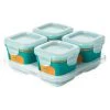 OXO Tot Baby & Toddler OXO Tot 4 Oz. Glass Baby Food Storage Blocks With Silicone Sleeves In Teal (Set Of 4)
