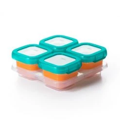 OXO Tot Baby & Toddler OXO Tot 4-Pack 4 Oz. Baby Blocks Freezer Containers In Teal