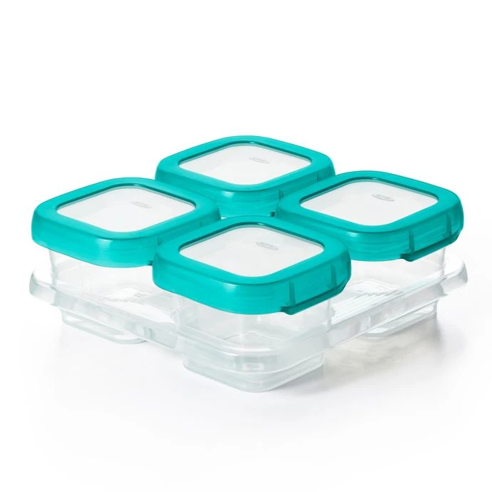 OXO Tot Baby & Toddler OXO Tot 4-Pack 4 Oz. Baby Blocks Freezer Containers In Teal 9 OXO Tot Baby & Toddler OXO Tot 4-Pack 4 Oz. Baby Blocks Freezer Containers In Teal