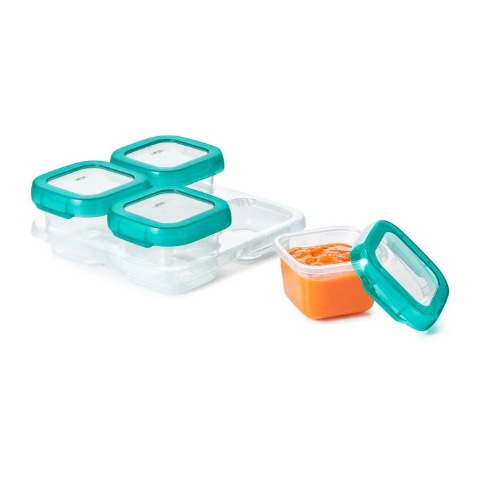 OXO Tot Baby & Toddler OXO Tot 4-Pack 4 Oz. Baby Blocks Freezer Containers In Teal 2 OXO Tot Baby & Toddler OXO Tot 4-Pack 4 Oz. Baby Blocks Freezer Containers In Teal