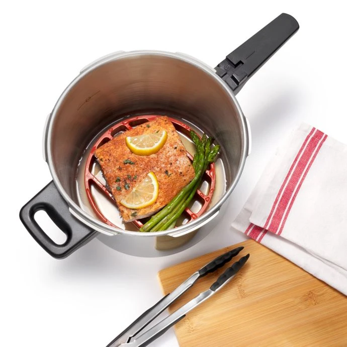 OXO Silicone Pressure Cooker Roasting Rack In Red Cook With OXO 7 OXO Silicone Pressure Cooker Roasting Rack In Red Cook With OXO