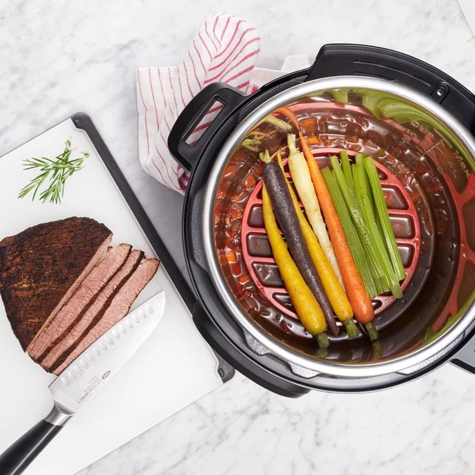 OXO Silicone Pressure Cooker Roasting Rack In Red Cook With OXO 5 OXO Silicone Pressure Cooker Roasting Rack In Red Cook With OXO