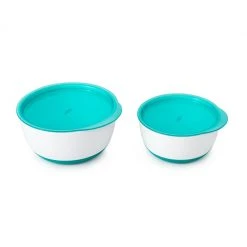 OXO Tot 2-Piece Bowl Set With Lids In Teal