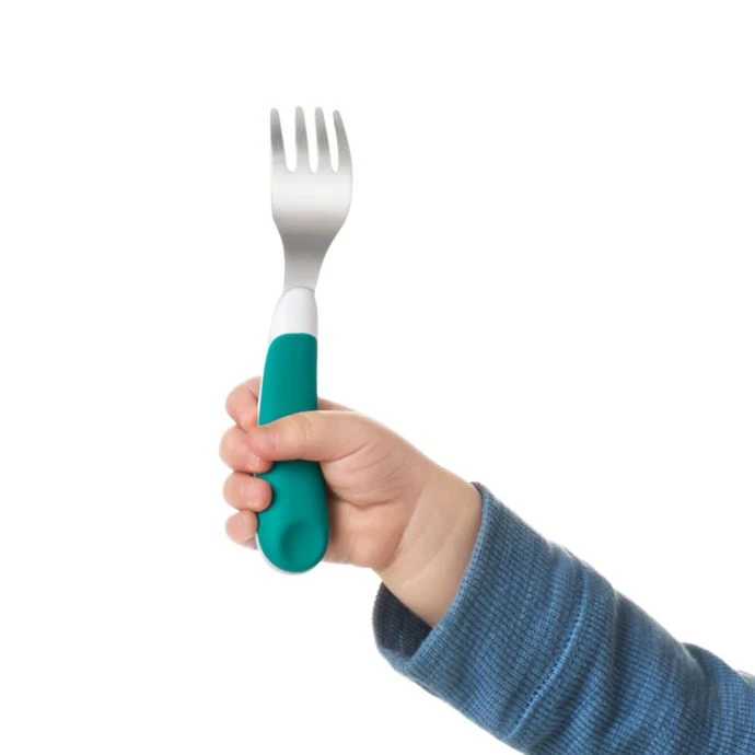 OXO Tot Fork And Spoon Set In Teal 4 OXO Tot Fork And Spoon Set In Teal