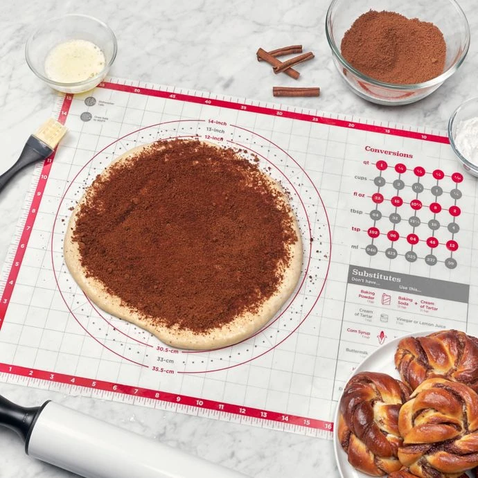 OXO Good Grips Pastry Mat In White/Red 4 OXO Good Grips Pastry Mat In White/Red