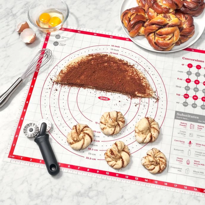 OXO Good Grips Pastry Mat In White/Red 5 OXO Good Grips Pastry Mat In White/Red