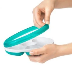 OXO Tot Divided Plate With Removable Ring In Teal OXO Tot Baby & Toddler