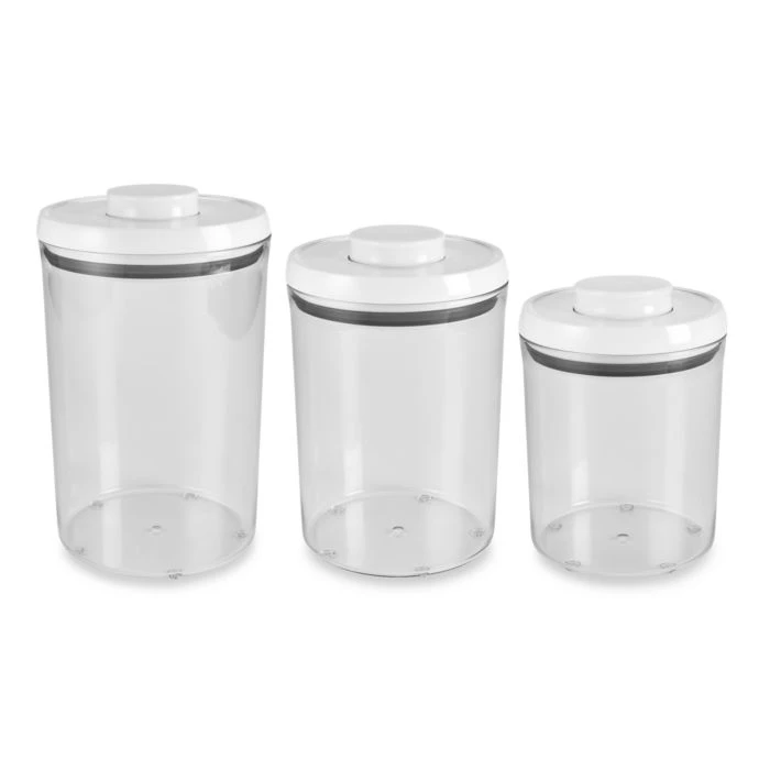 OXO Good Grips 3-Piece POP Canister Set Organize With OXO 2 OXO Good Grips 3-Piece POP Canister Set Organize With OXO