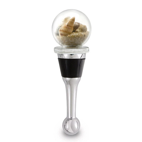 Epic Products Wine Bottle Stoppers Shell Medley Glass Ball Bottle Stopper 1 Epic Products Wine Bottle Stoppers Shell Medley Glass Ball Bottle Stopper