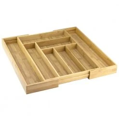 Totally Bamboo Expandable Utensil Drawer Organizer