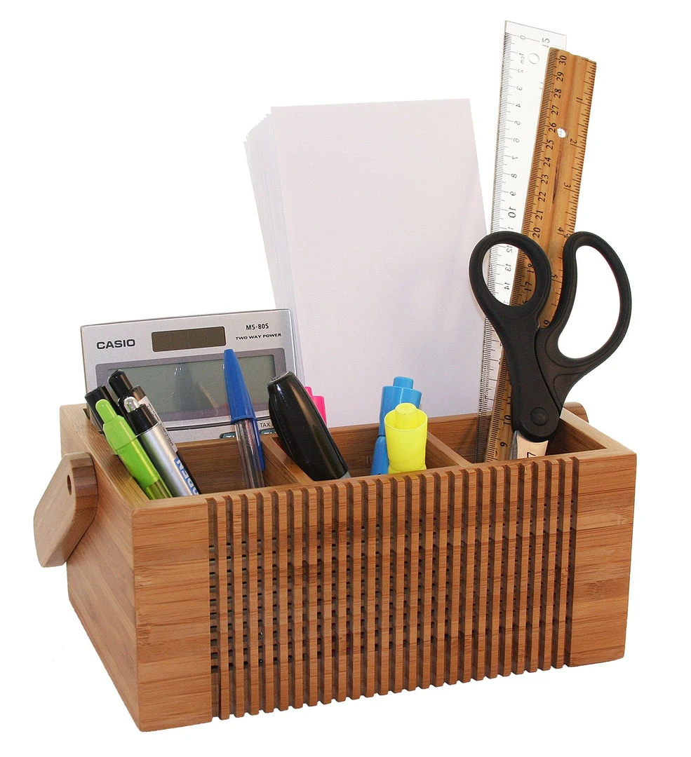 Storage & Organization Totally Bamboo Lattice Flatware Caddy 4 Storage & Organization Totally Bamboo Lattice Flatware Caddy