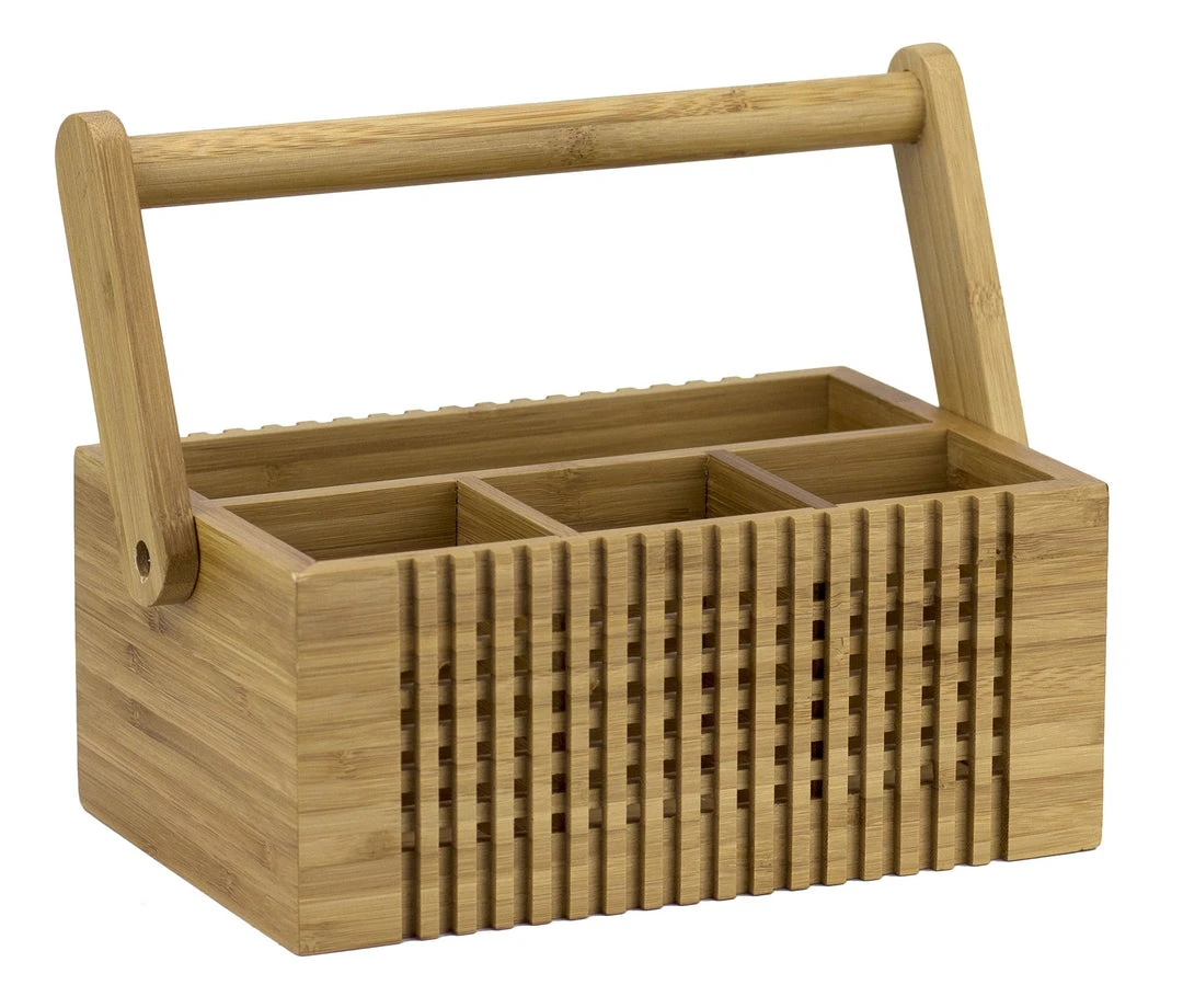 Storage & Organization Totally Bamboo Lattice Flatware Caddy 3 Storage & Organization Totally Bamboo Lattice Flatware Caddy