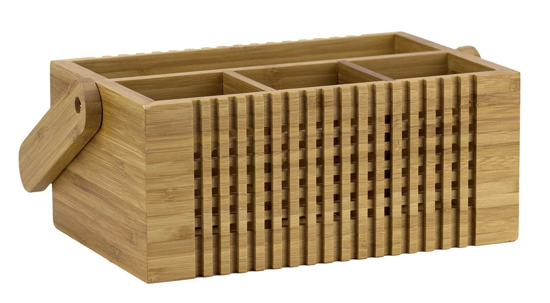 Storage & Organization Totally Bamboo Lattice Flatware Caddy 1 Storage & Organization Totally Bamboo Lattice Flatware Caddy