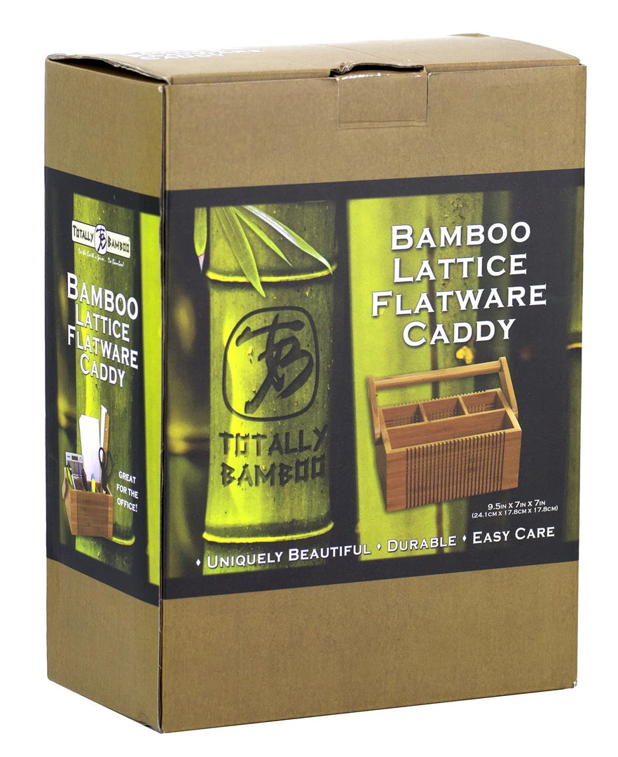 Storage & Organization Totally Bamboo Lattice Flatware Caddy 6 Storage & Organization Totally Bamboo Lattice Flatware Caddy
