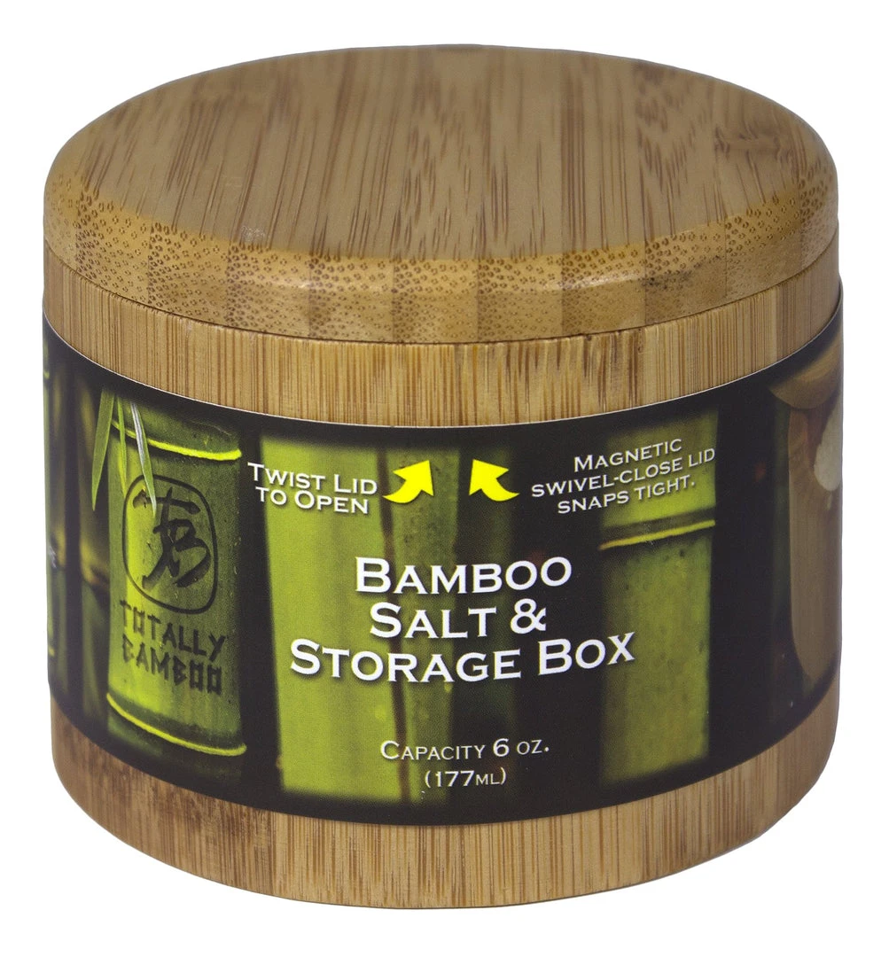 Totally Bamboo Round Salt Box Storage & Organization 4 Totally Bamboo Round Salt Box Storage & Organization