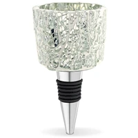 Epic Products Wine Bottle Stoppers Silver Mosaic Tealight Bottle Stopper 3 Epic Products Wine Bottle Stoppers Silver Mosaic Tealight Bottle Stopper
