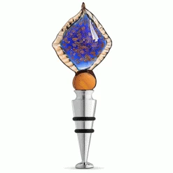 Epic Products Wine Bottle Stoppers Cobalt Leaf Bottle Stopper