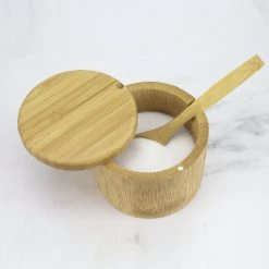 Storage & Organization Totally Bamboo Little Dipper Bamboo Salt Box With Spoon