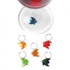 Wine Glass Accessories True Fabrications Glass Angelfish Wine Charms