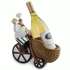 Shopwinestuff Pastry Chef On Bike Bottle Holder Wine Racks & Holders