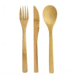 Storage & Organization Totally Bamboo 12-Piece Bamboo Flatware Set With Portable Storage Case