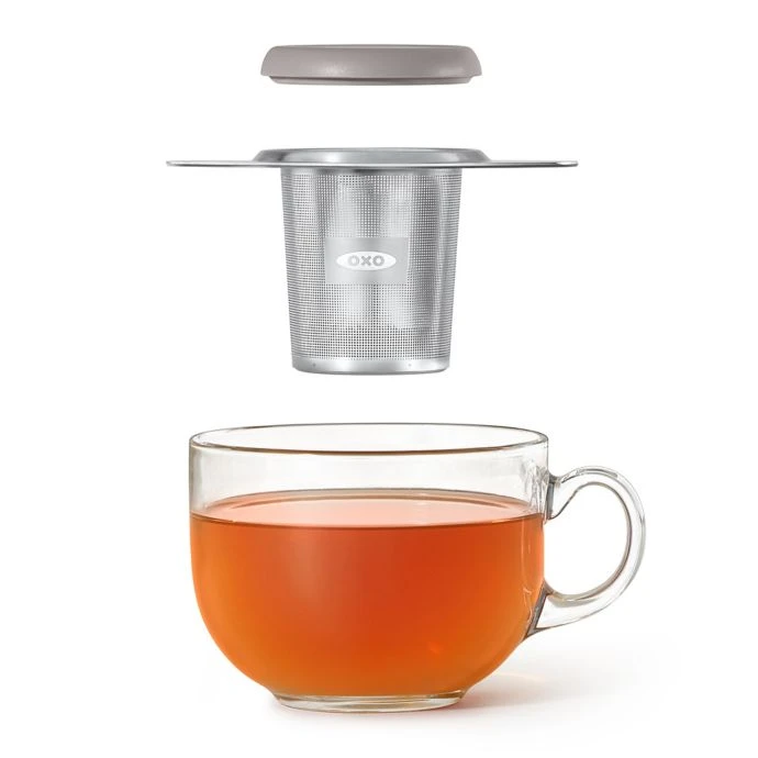 OXO Good Grips Stainless Steel Tea Infuser Basket In Black OXO Coffee & Beverage 4 OXO Good Grips Stainless Steel Tea Infuser Basket In Black OXO Coffee & Beverage