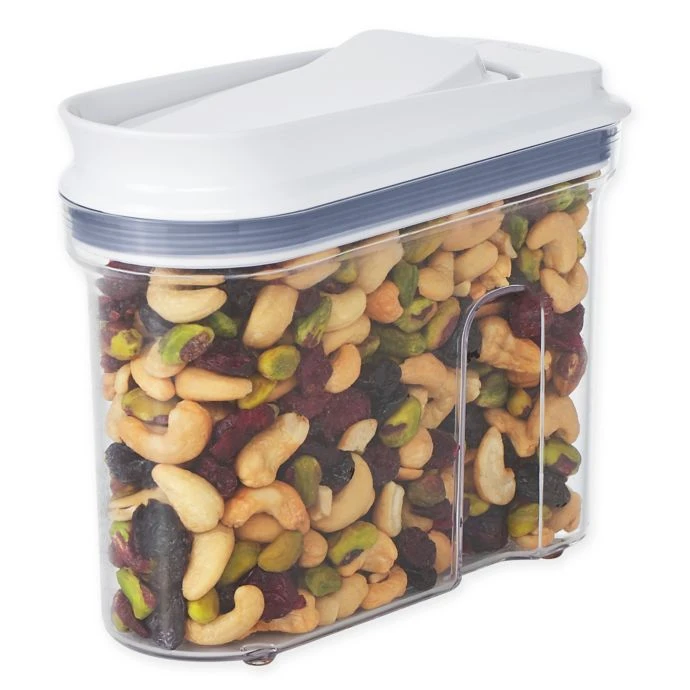 Organize With OXO OXO Good Grips 25.6 Oz. Clear Food Container With Dispenser Top In White 1 Organize With OXO OXO Good Grips 25.6 Oz. Clear Food Container With Dispenser Top In White