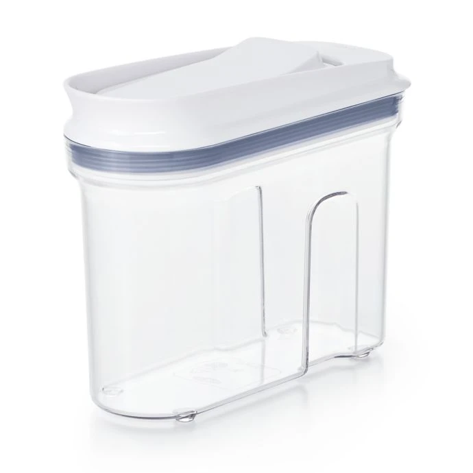 Organize With OXO OXO Good Grips 25.6 Oz. Clear Food Container With Dispenser Top In White 2 Organize With OXO OXO Good Grips 25.6 Oz. Clear Food Container With Dispenser Top In White