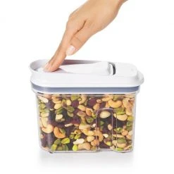 Organize With OXO OXO Good Grips 25.6 Oz. Clear Food Container With Dispenser Top In White 10 Organize With OXO OXO Good Grips 25.6 Oz. Clear Food Container With Dispenser Top In White
