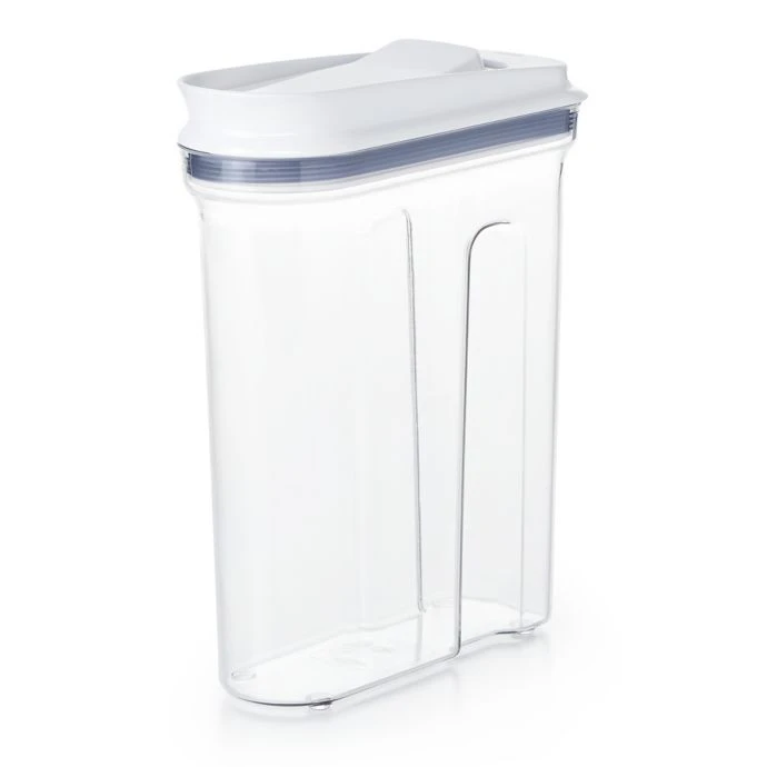 Organize With OXO OXO Good Grips 51.2 Oz. Clear Food Container With Dispenser Top In White 2 Organize With OXO OXO Good Grips 51.2 Oz. Clear Food Container With Dispenser Top In White