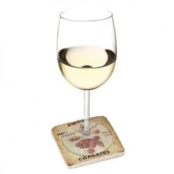Wine Glass Accessories True Fabrications Vintage Sandstone Coasters