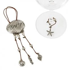 True Fabrications Shell Bottle Necklace Wine Charms Wine Glass Accessories
