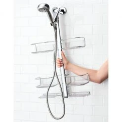OXO Shower & Bathroom OXO Good Grips Stainless Steel Hose Keeper Shower Caddy 6 OXO Shower & Bathroom OXO Good Grips Stainless Steel Hose Keeper Shower Caddy