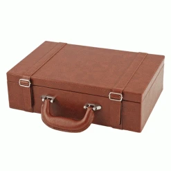 True Fabrications Bowery Wine Suitcase 2 Bottle Box