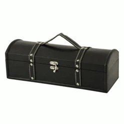 Wine Carry Bags True Fabrications 1-Bottle Antique Black Wine Box 5 Wine Carry Bags True Fabrications 1-Bottle Antique Black Wine Box