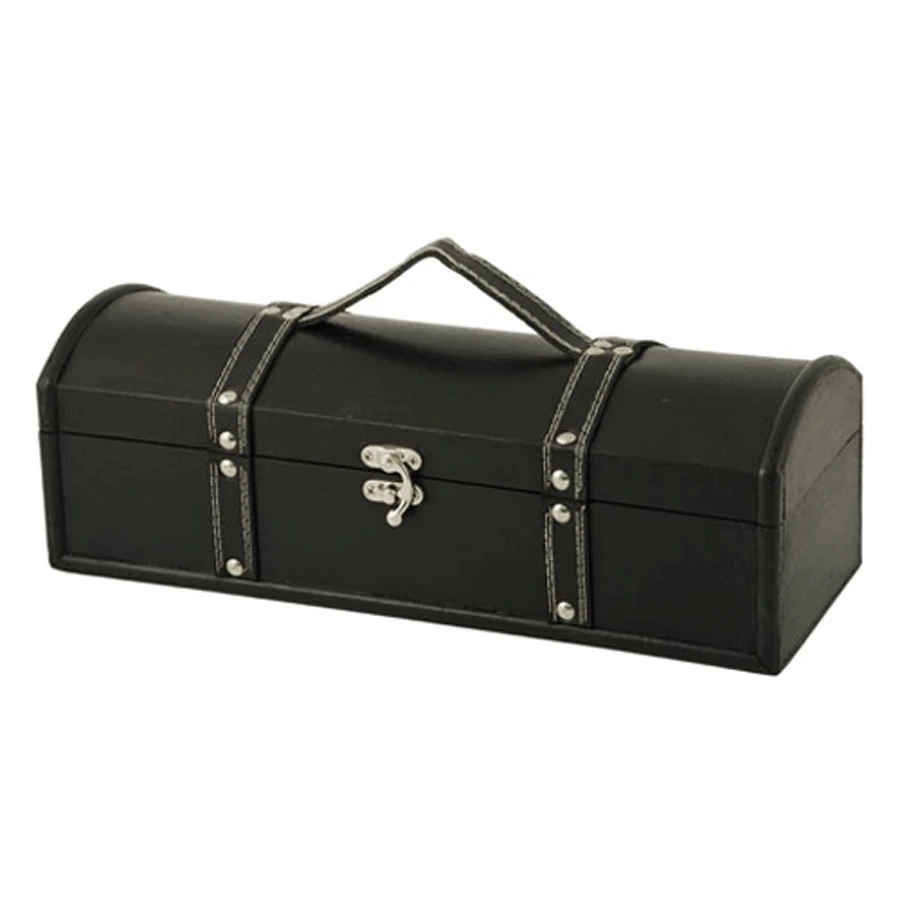 Wine Carry Bags True Fabrications 1-Bottle Antique Black Wine Box 3 Wine Carry Bags True Fabrications 1-Bottle Antique Black Wine Box