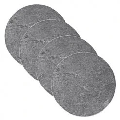 True Fabrications Round Slate Coaster Set Wine Glass Accessories